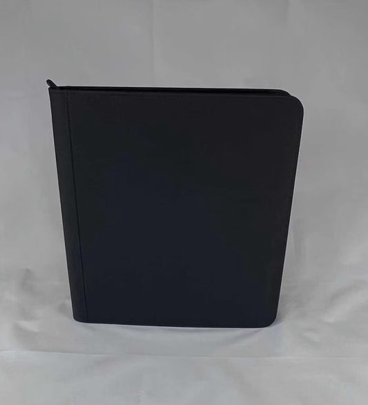 Svart 12-pocket zip-binder för 480 kort